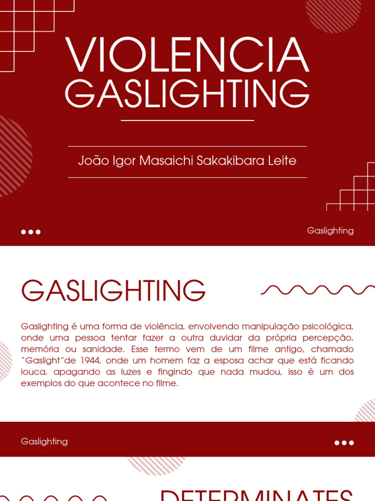 Gaslighting: Violência e Determinantes Sociais | PDF