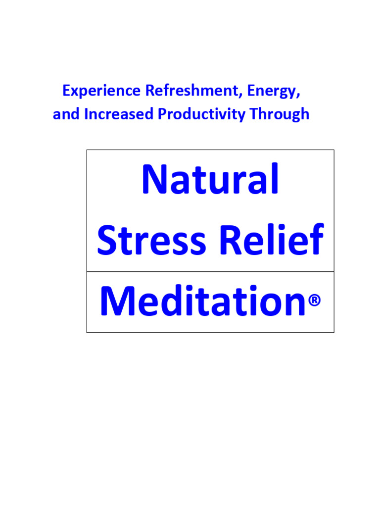Photo inspiration: Natural Stress Relief Methods For Cats Bac Lac Reference: Natural Stress Relief Meditation Guide Pdf Meditation