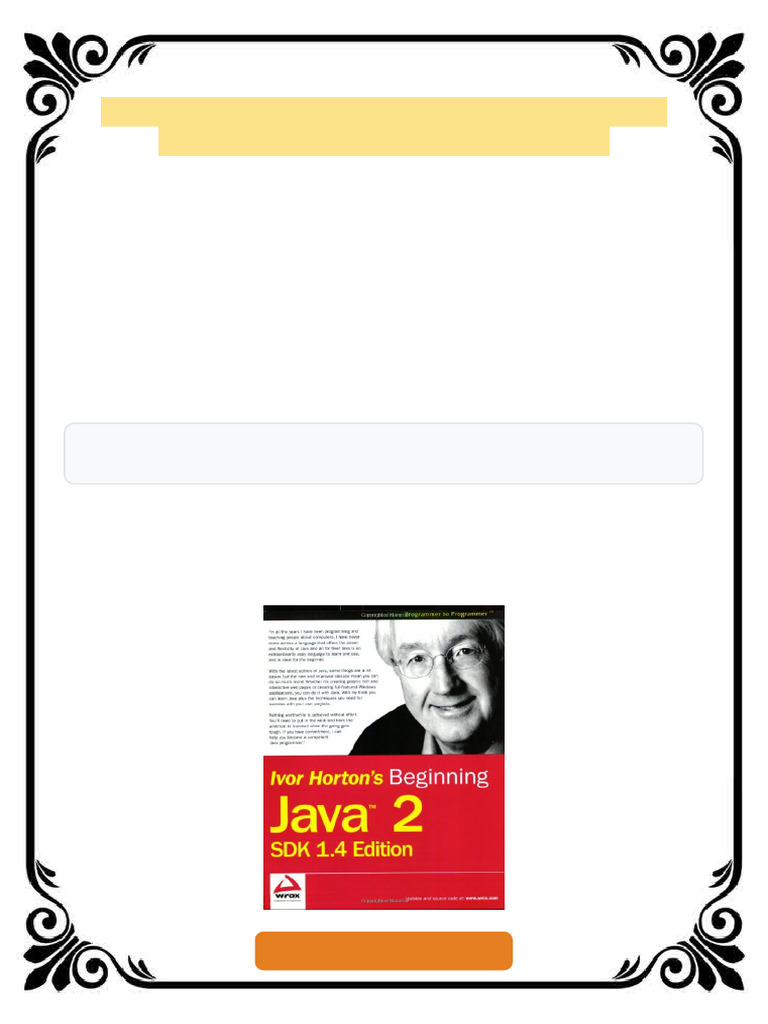 Beginning Java 2 SDK 1 4 edition Ivor Horton ebook sharp-text pdf | PDF ...