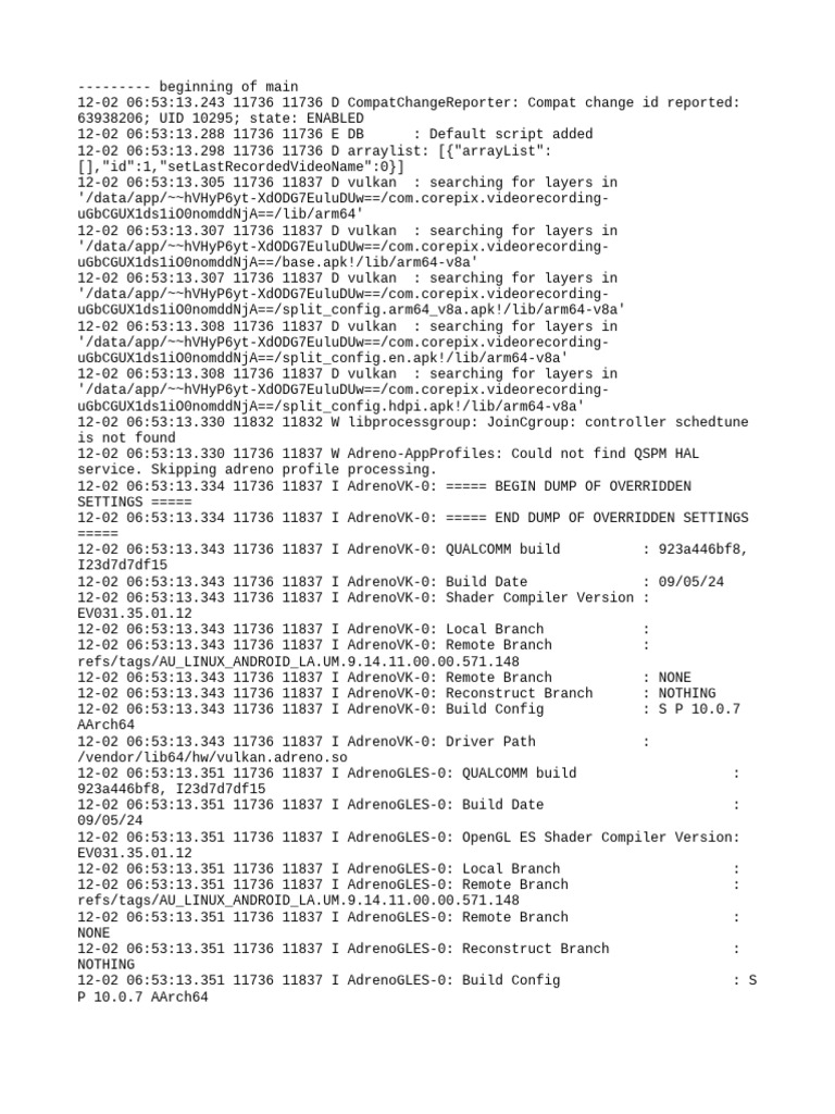 Logcat 1764629593113 | PDF | Software Engineering | Operating System ...