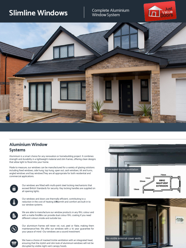 Slimline Aluminium Window Systems | PDF | Window | Door