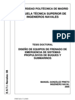 DISEÑO DE EQUIPOS DE FRENADO DE EMERGENCIA DE SISTEMAS PROPULSIVOS DE BUQUES Y SUBMARINOS