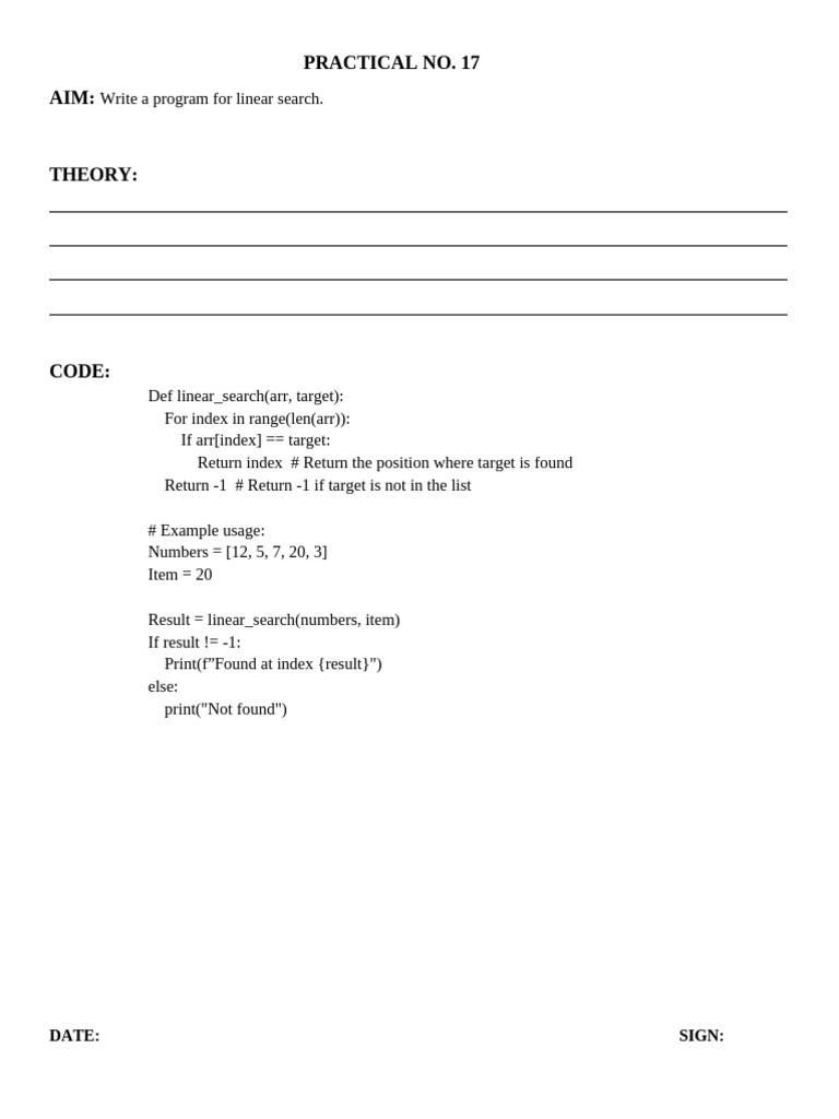 Practical No 17 | PDF