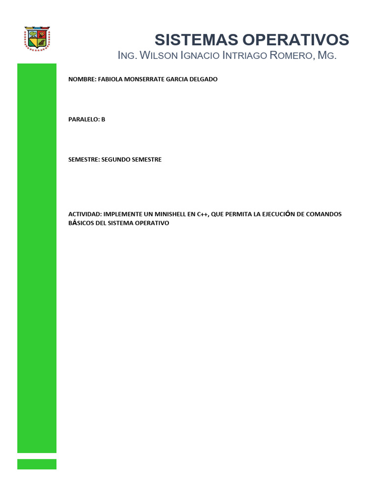 Actividad # 3. Minishell (POSIX) | PDF | Shell (informática) | Ciencias ...