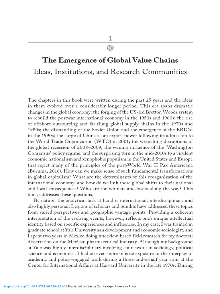 Global Value Chains: Evolution and Impact | PDF | World Systems Theory ...