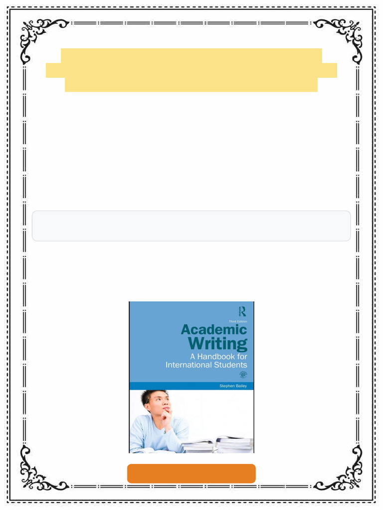 Academic Writing A Handbook for International Students 3rd Edition ...