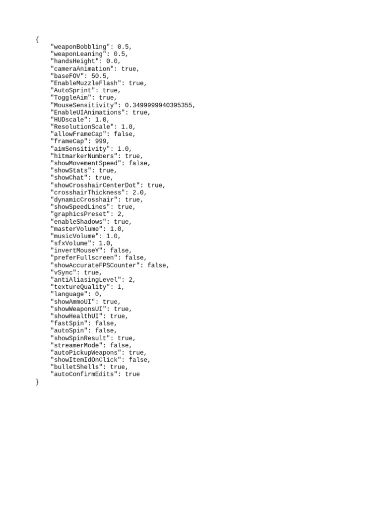 Game Settings Configuration Guide | PDF