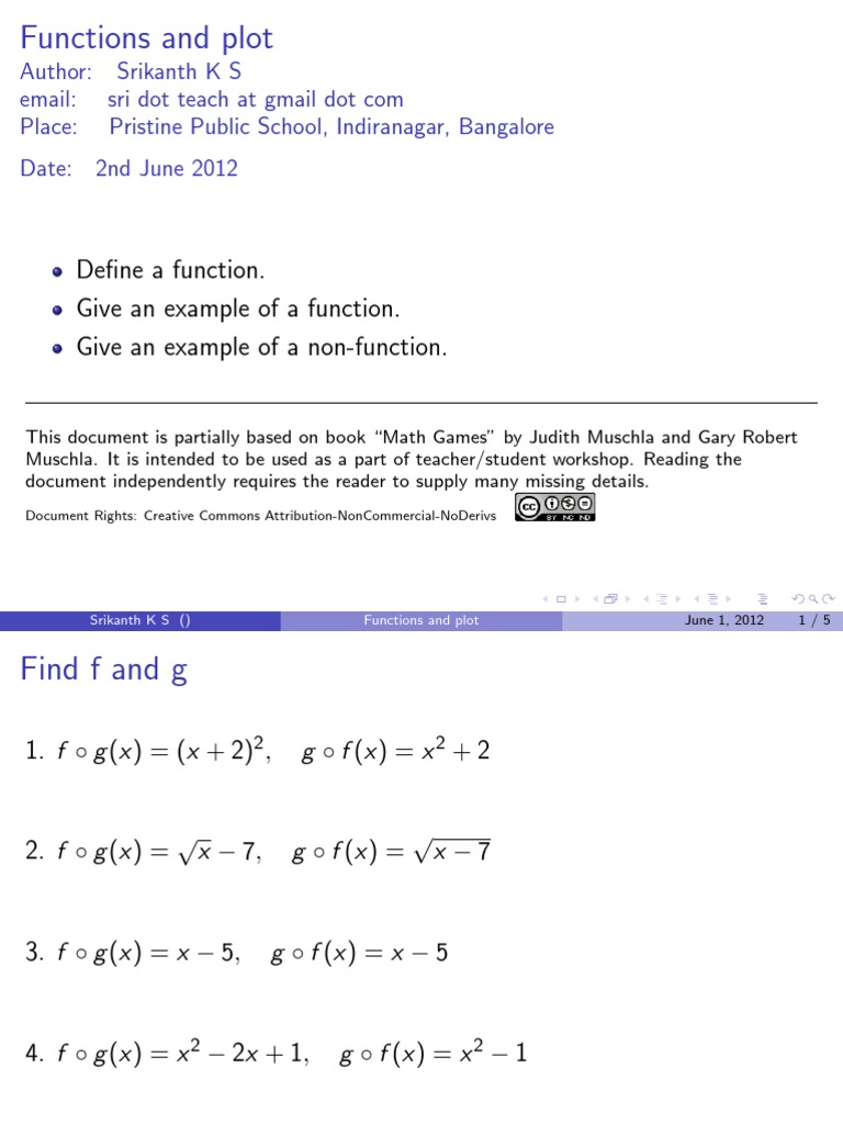 Functions and Plot | PDF