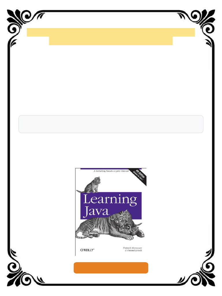 Learning Java 4ed. Edition Niemeyer P. ebook comprehensive edition | PDF