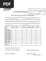Blood Issuing Form Details | PDF