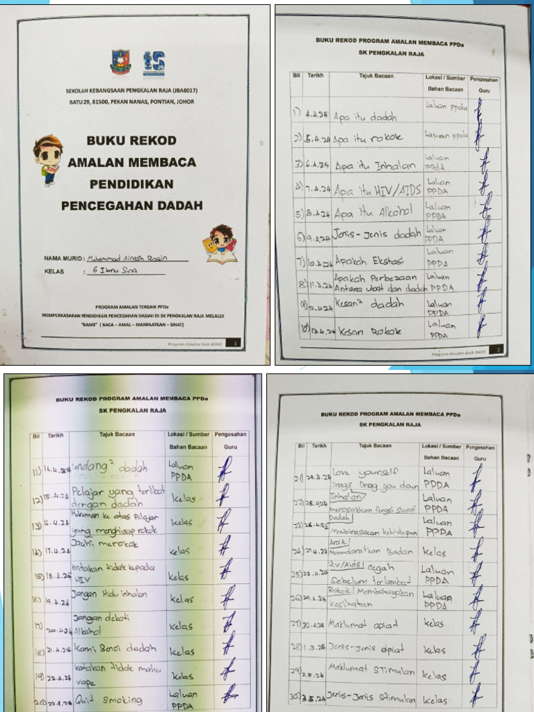 Contoh Buku Rekod Bahan Ppda | PDF