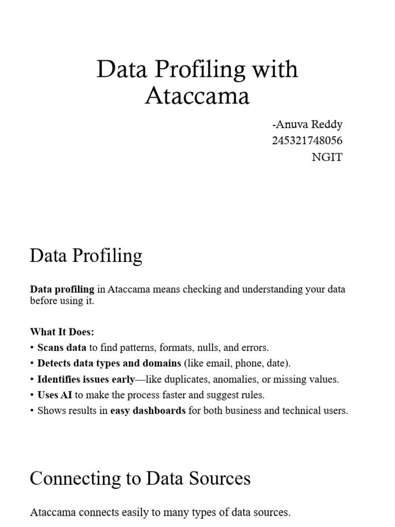Ataccama Data Profiling Overview | PDF | Databases | Microsoft Excel