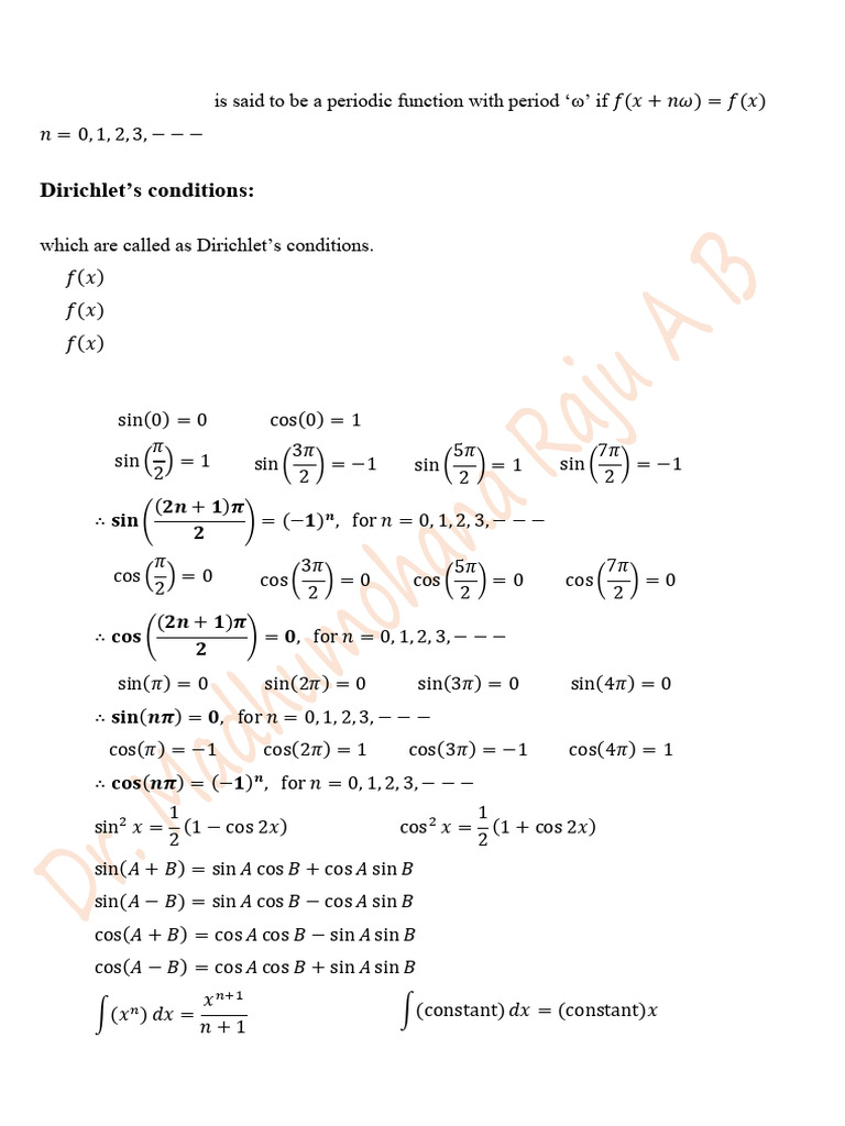 Understanding Fourier Series and Periodic Functions | PDF | Fourier ...