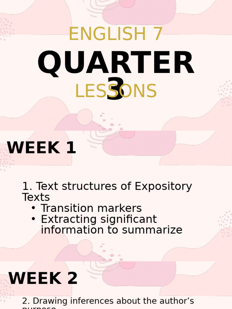 English 7 Quarter 3 Lesson Plan | PDF