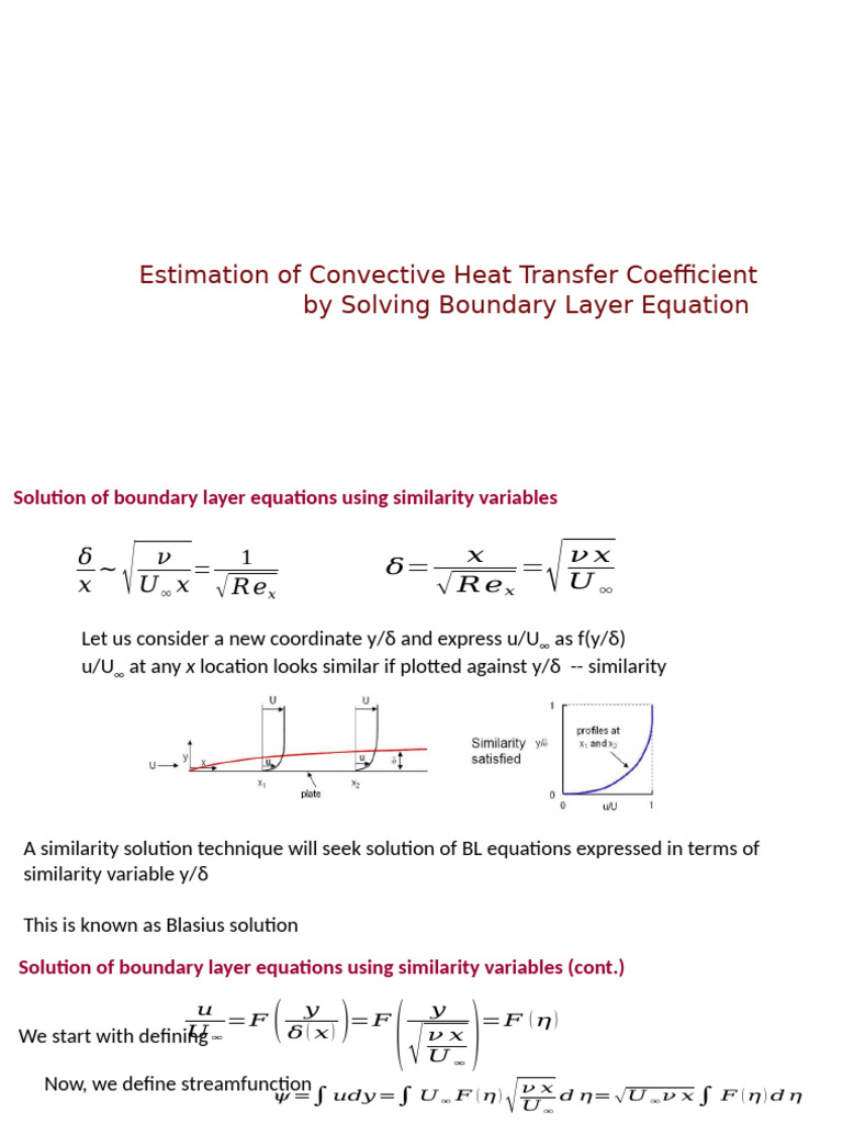 Convective Heat Transfer Coefficient Estimation | PDF | Boundary Layer ...