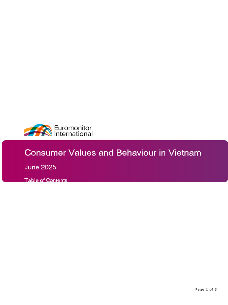 Consumer Behavior Insights in Vietnam | PDF | Millennials | Well Being