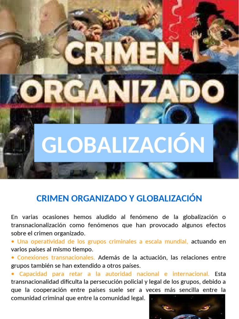 Impacto de la Globalización en el Crimen Organizado | PDF | Crimen ...