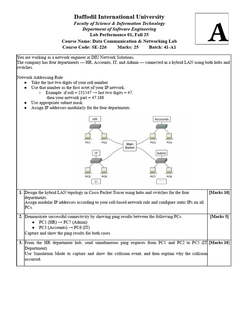 Data Communication Lab Project Guide | PDF