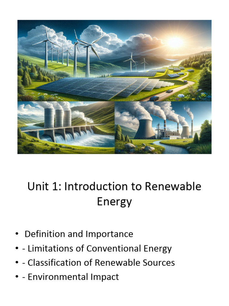 Overview of Renewable Energy Sources | PDF | Solar Energy | Renewable ...