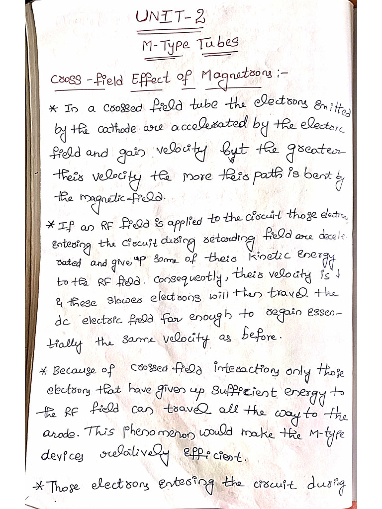 Second Unit Notes MWOC | PDF