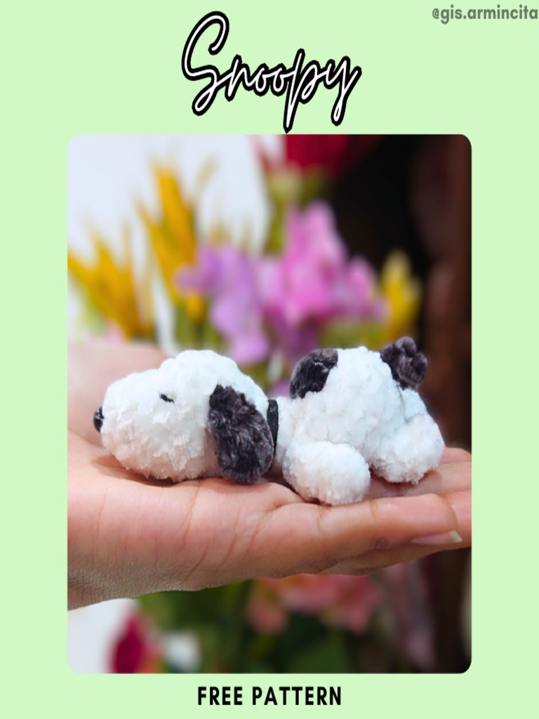 Free Crochet Snoopy Pattern Guide | PDF | Crochet | Handicrafts