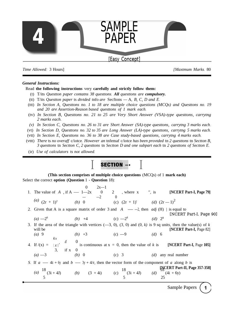 Sample Mathematics Exam Paper | PDF | Function (Mathematics) | Linear ...