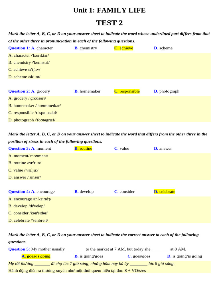 Test 2 Key | PDF