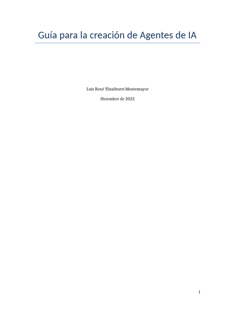 Creación de Agentes de IA: Guía Completa | PDF | Inteligencia ...