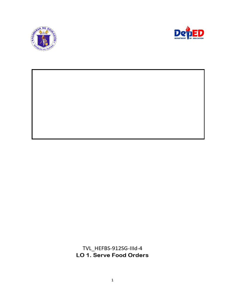 Food and Beverage Service Module | PDF | Restaurants | Tableware