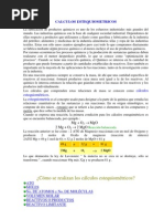 CALCULOS ESTEQUIOMETRICOS