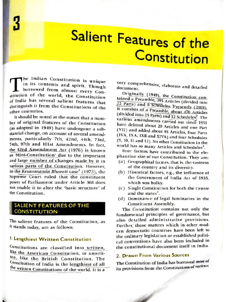 1 ST Lesson of India Constitution | PDF