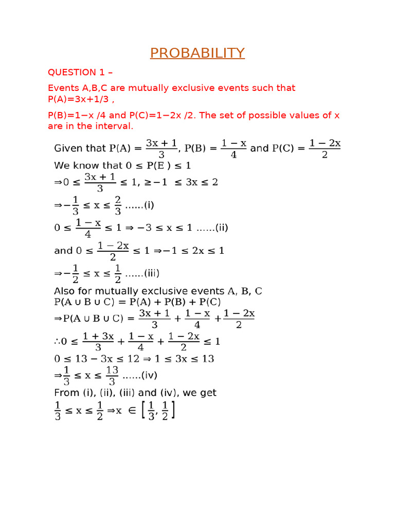 Probability | PDF