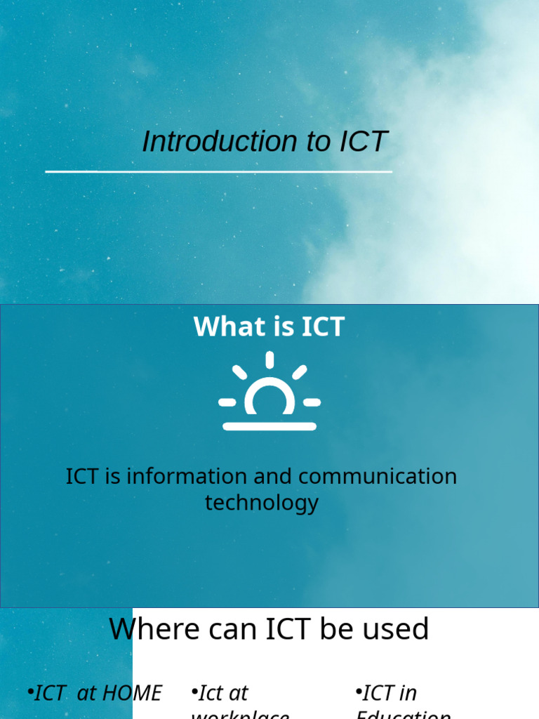Overview of ICT Applications and Tools | PDF