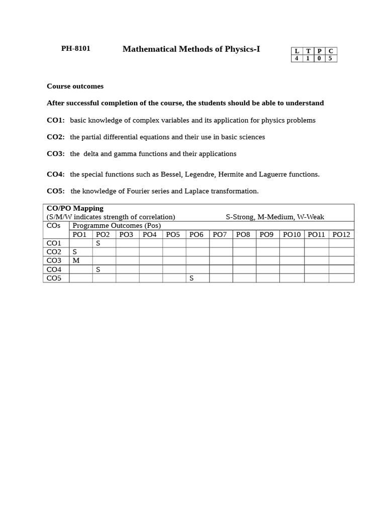 Mathematical Methods in Physics Course | PDF | Function (Mathematics ...