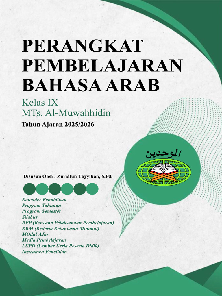 Rencana Pembelajaran Bahasa Arab Kelas IX | PDF