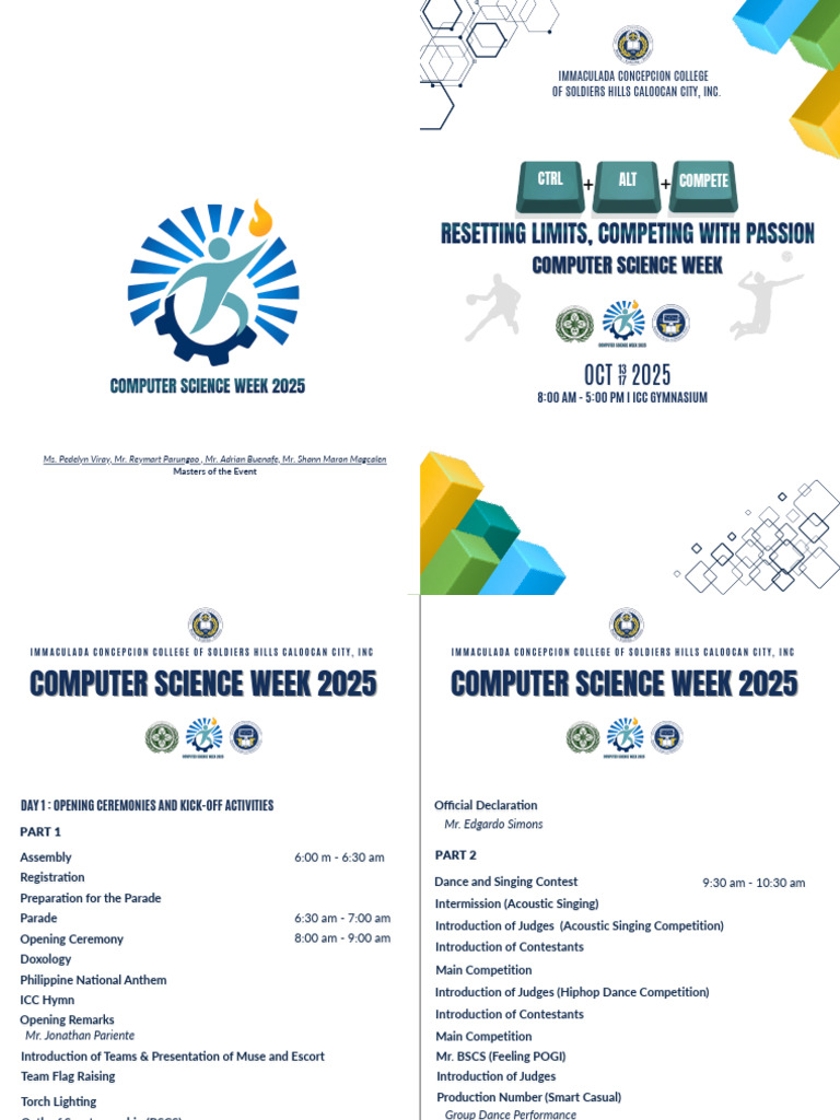 Computer Science Week 2025 Events | PDF | Sports | Entertainment