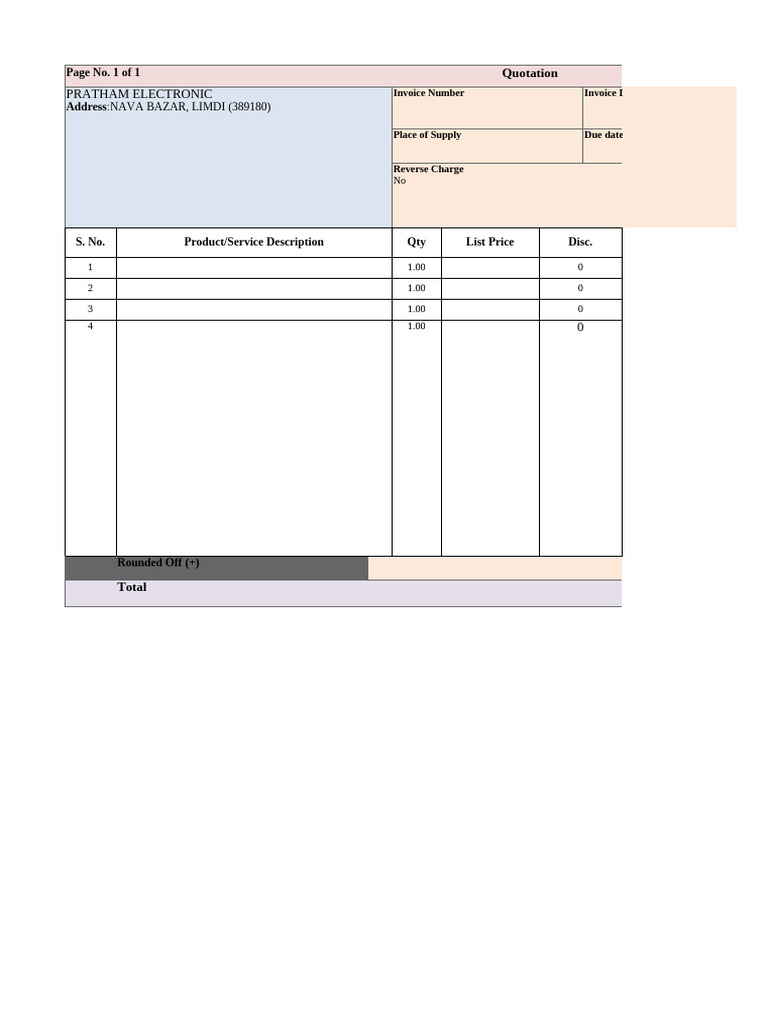 Quotation for Pratham Electronic Services | PDF