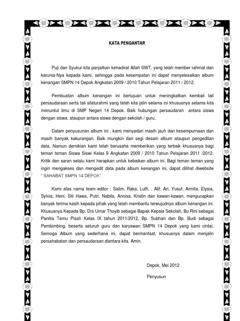 Kata Pengantar Daftar Isi