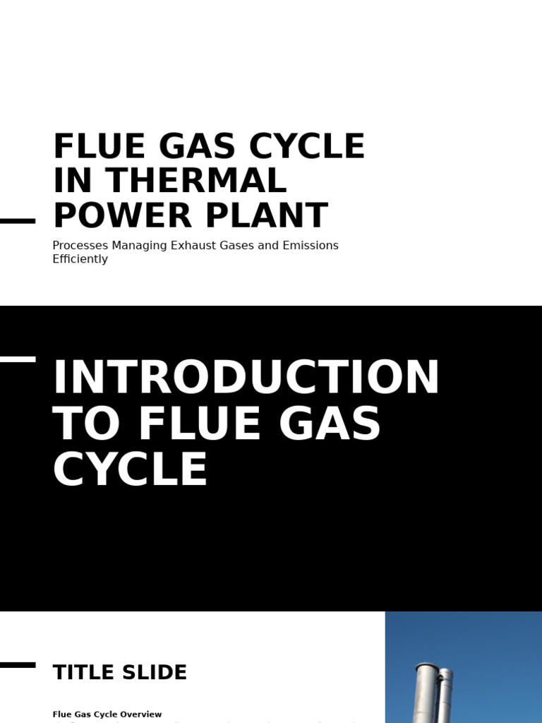 Flue Gas Cycle in Thermal Power Plants | PDF | Boiler | Combustion