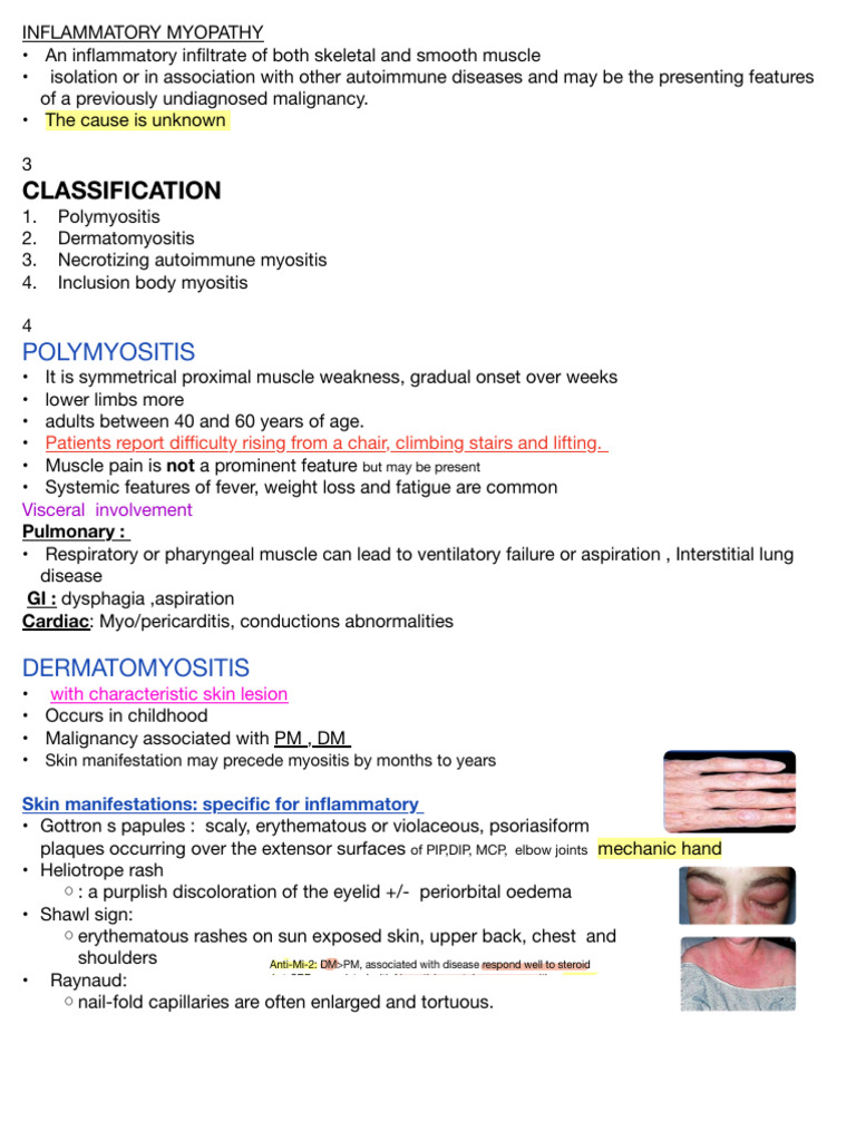 8 Inflammatory Myopathy | PDF | Diseases And Disorders | Medical ...
