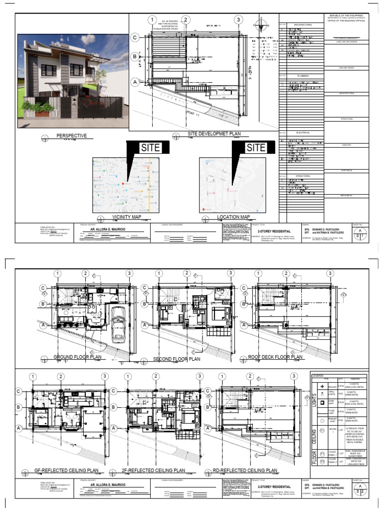 2-Storey Residential Building Plans | PDF