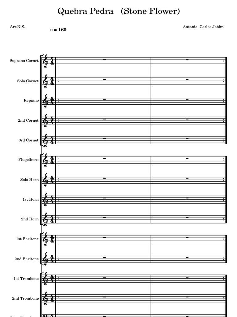 Quebra Pedra: Antonio Carlos Jobim Arrangement | PDF | Elementary ...
