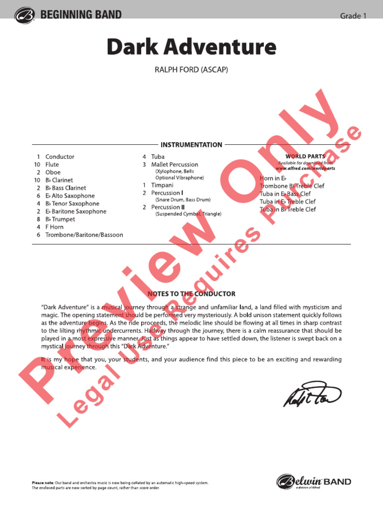 Dark Adventure Band Pdf