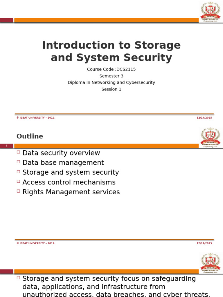 Introduction To Storage and System Security | PDF | Computer Security ...