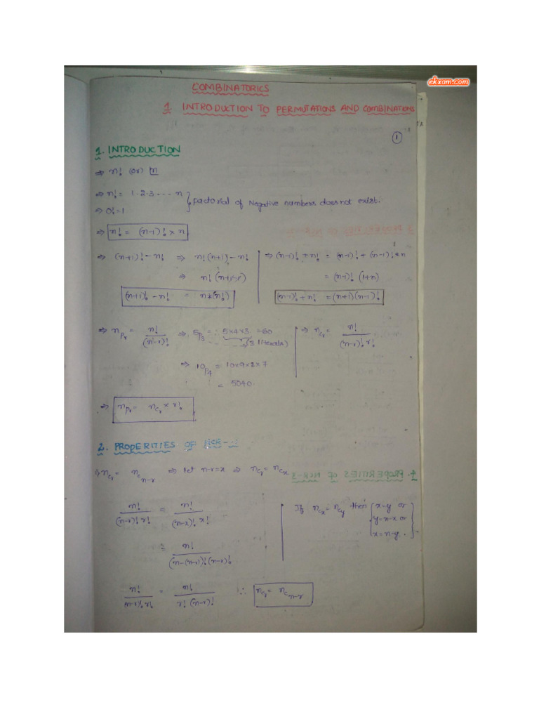 Combinatorics (WWW - Gate2016.info) | PDF