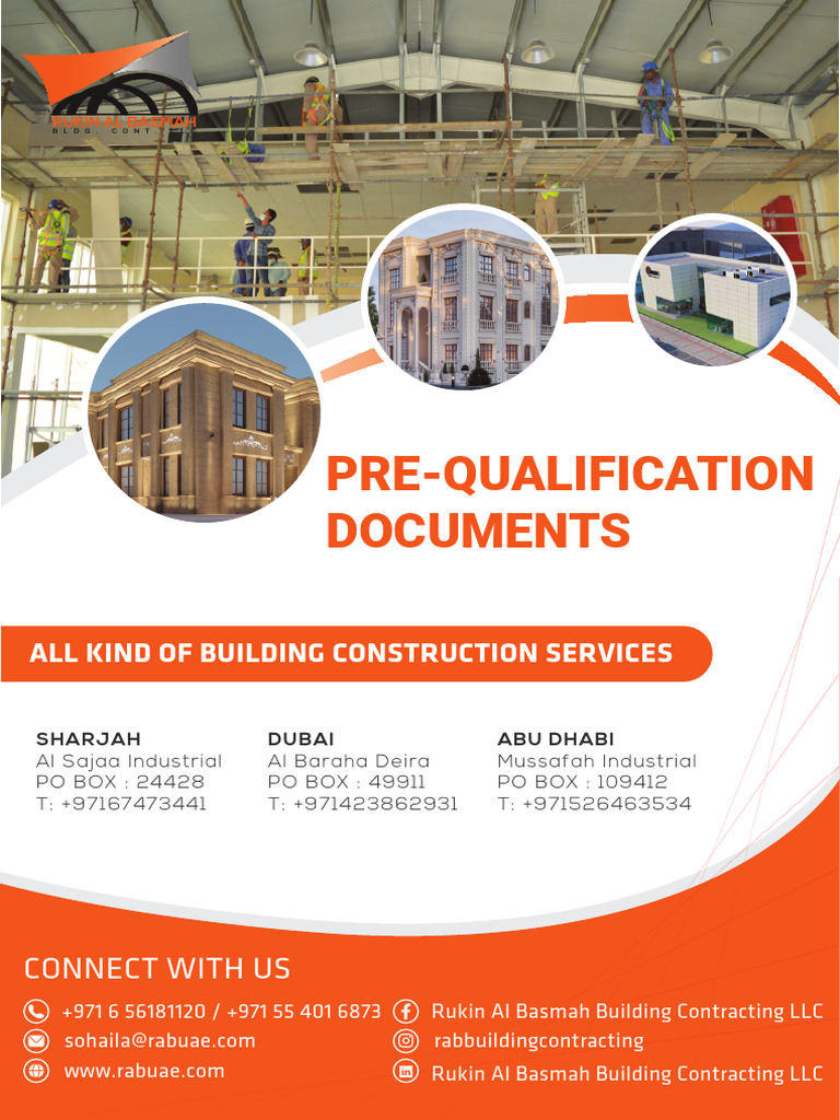 Pre Qualification Document RAB Buidling Contracting 2021 | PDF ...