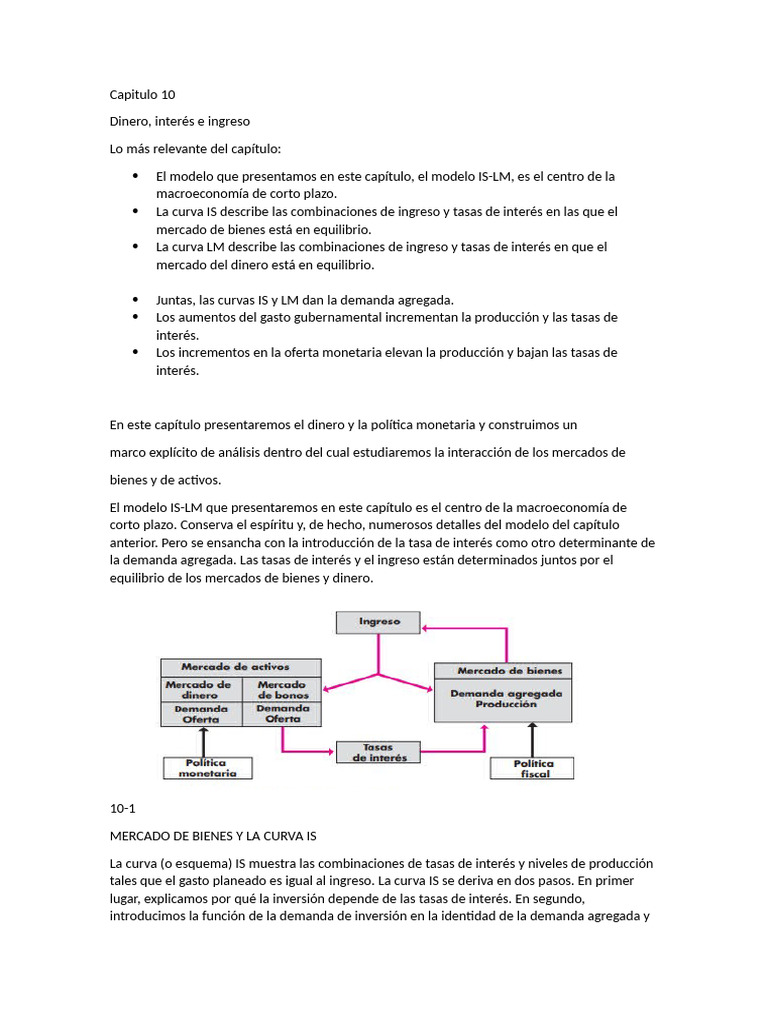 Modelo IS-LM: Equilibrio y Demanda Agregada | PDF | Oferta y demanda ...