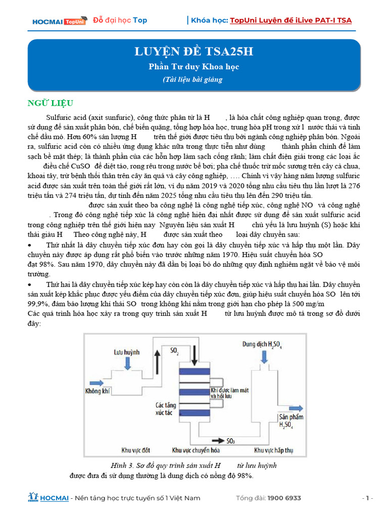 TLBG Khoa Hoc To Buoi 8 Topuni Luyen de Tsa25h Phan Tu Duy Khoa Hoc ...