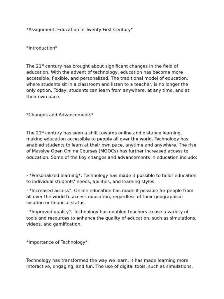 21st Century Education: Trends & Challenges | PDF | Teachers | Mentorship