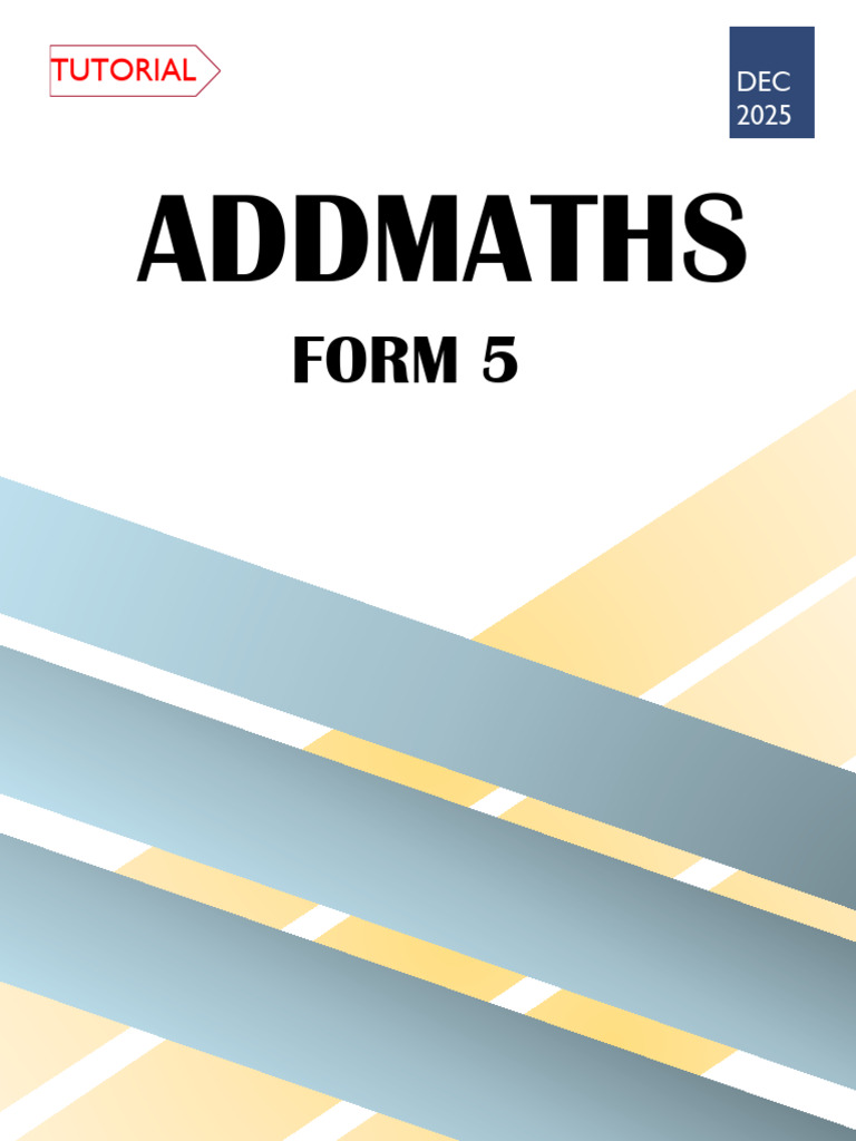 t5 Addmaths (Tutorial) - Dec 2025 | PDF